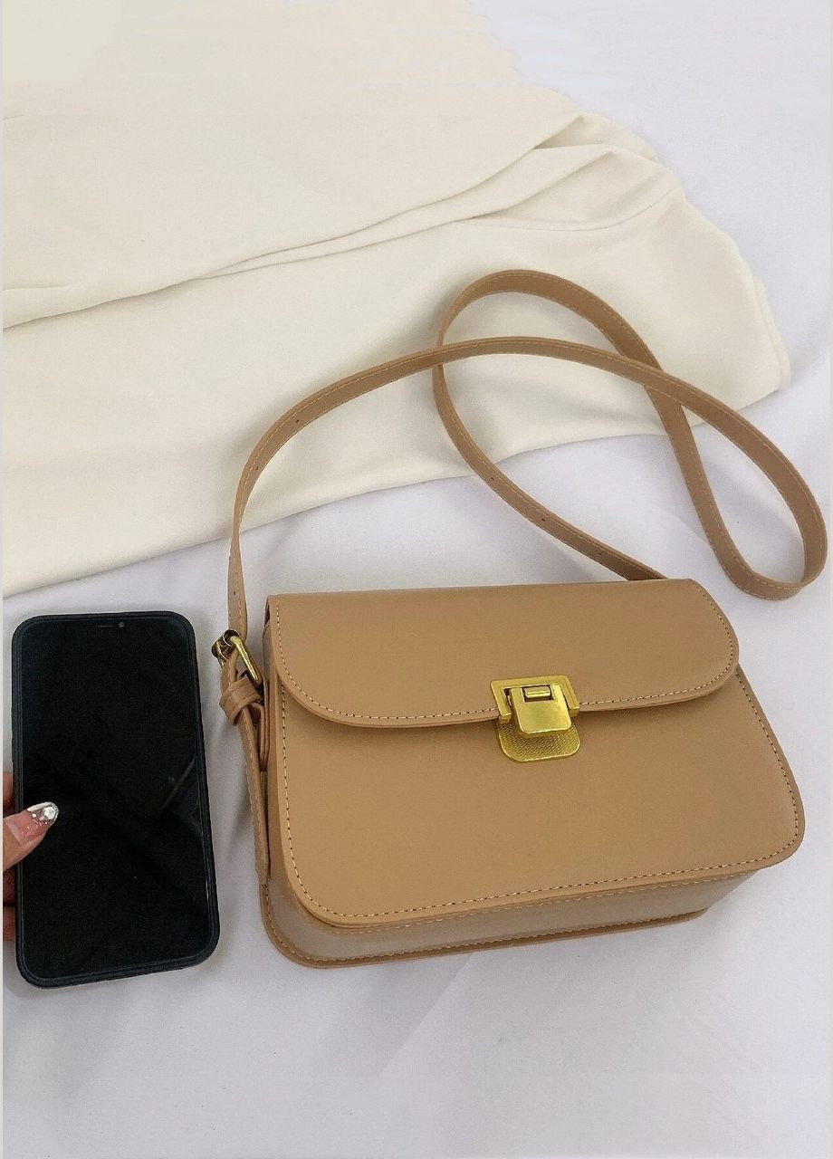 Женская сумка 8015 8018 кросс-боди бежевая No Brand (280918006)