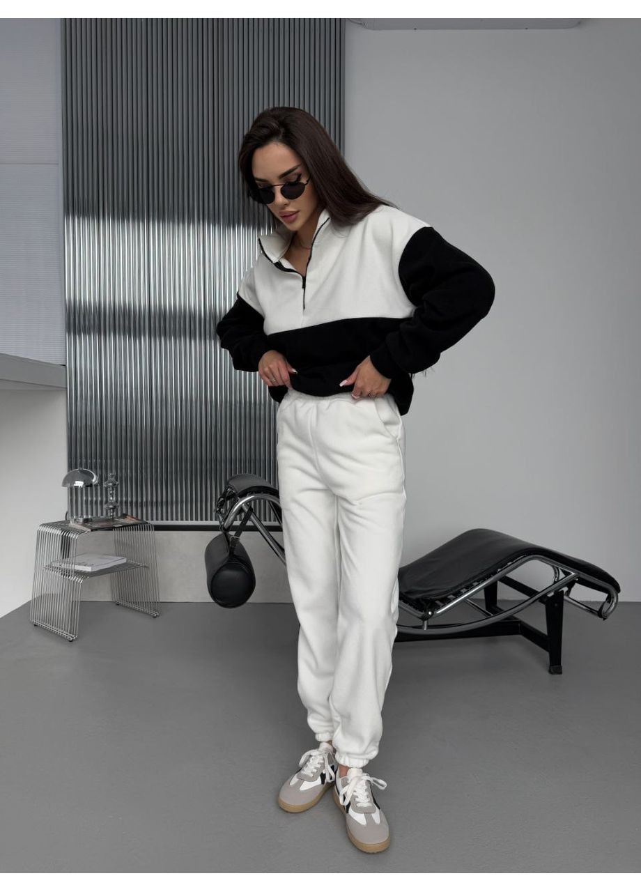 Спортивный флисовый костюм турецкий Флис Полар,кофта с вороном на молнии и брюки Джогеры Україна (367047195)