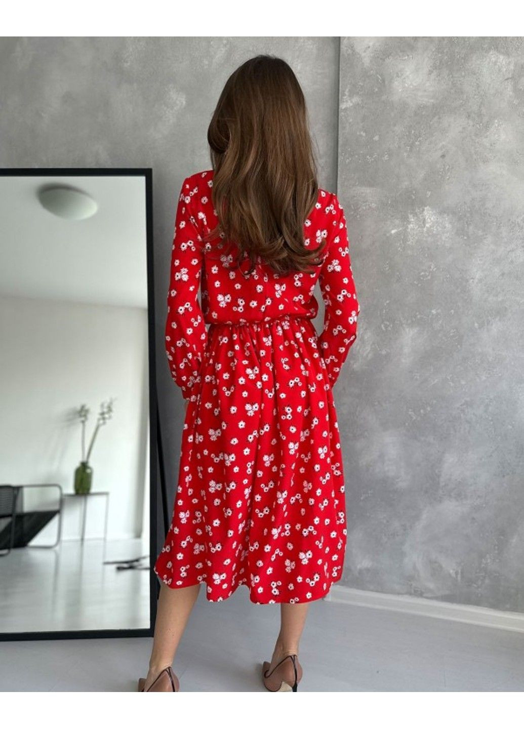 Красное повседневный платье 13739 xxl красный ISSA PLUS