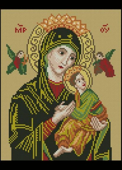 Набор для вышивки крестиком. Размер: 15*19 см Икона Богородицы Страстная Лоскуток (315358387)