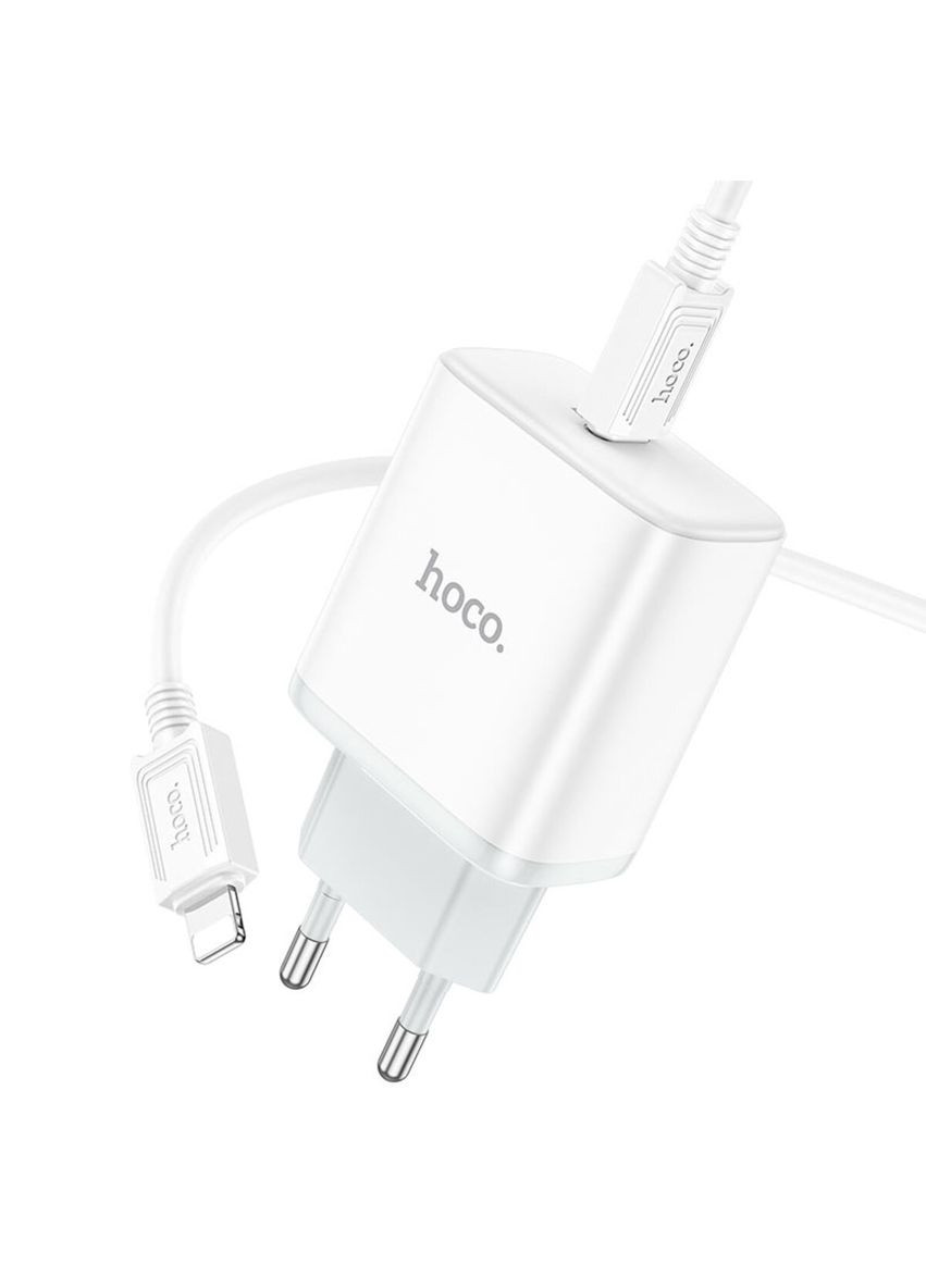Сетевое зарядное устройство single port PD20W Charger Set (C to iP)(EU) White Hoco C104A Stage (340277760)