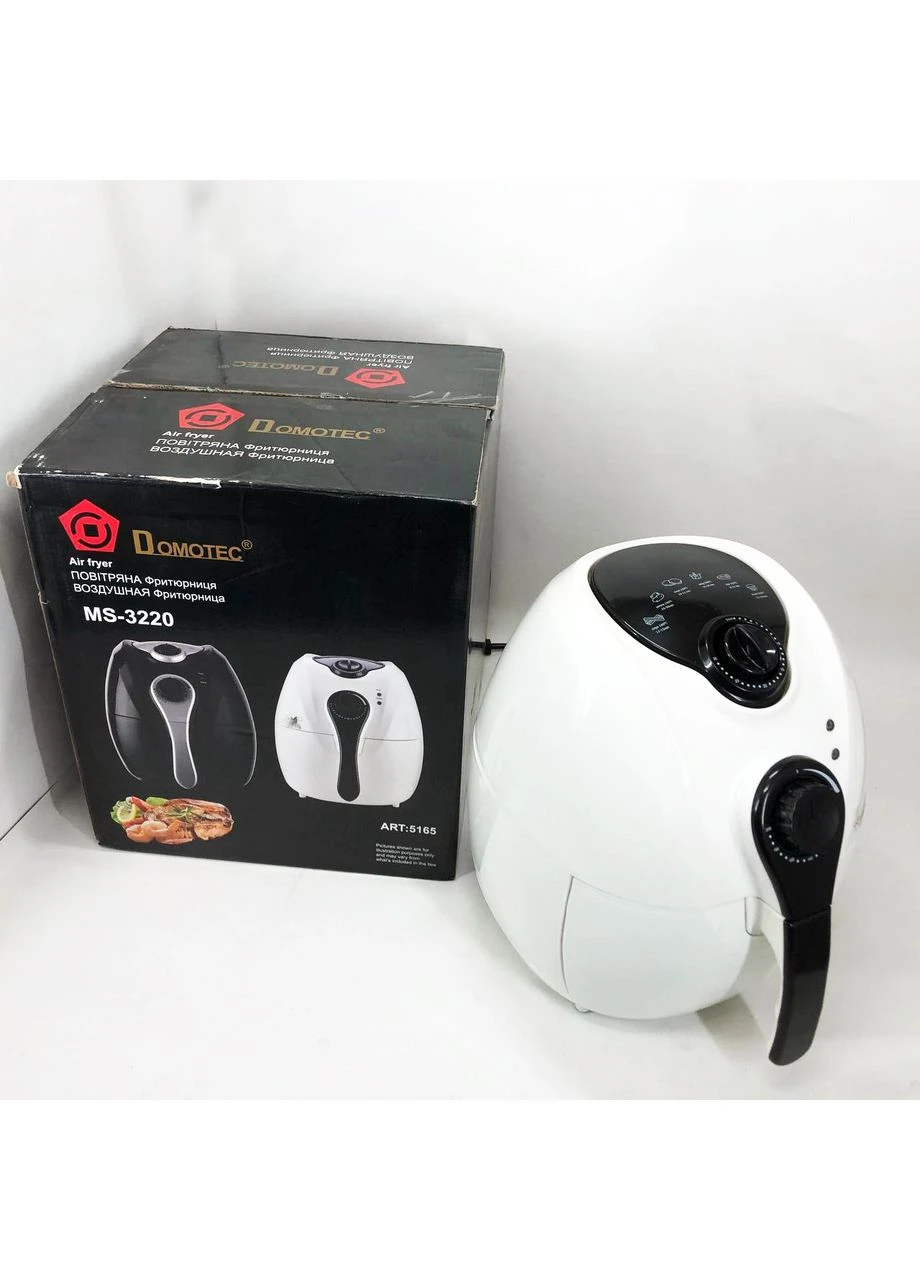 Фритюрниця аерофритюрниця MS-3220 1300Вт 4.5л, Мультипіч з функцією аерофритюрниці і грилем XE-86 Domotec (389792517)