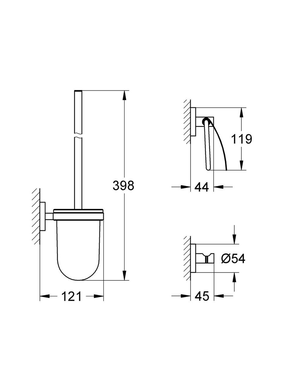Набір аксесуарів 3 в 1 Essentials New (40407001) Grohe (369933120)