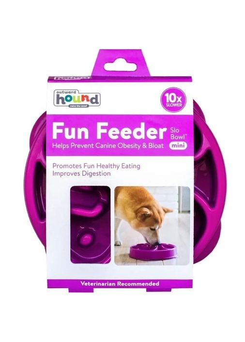 Миска-лабиринт Fun Feeder, для собак 5 х 27.5 см, фиолетовый Outward Hound (364489221)
