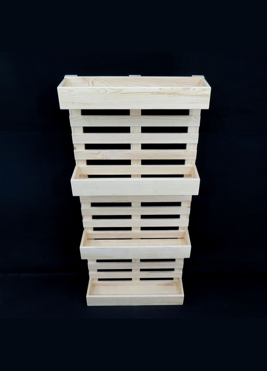 Полка настенная для цветов из дерева Камантус бланже (ЦВС-007201) No Brand (328226912)