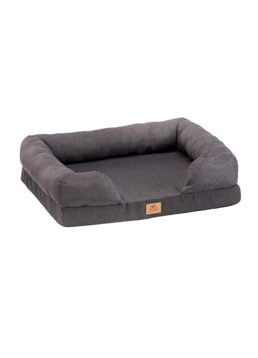 Ортопедичний лежак для собак та котів MemorOne M з ефектом пам'яті сірий 64х52х16.5 см 81065399 Ferplast (268547951)