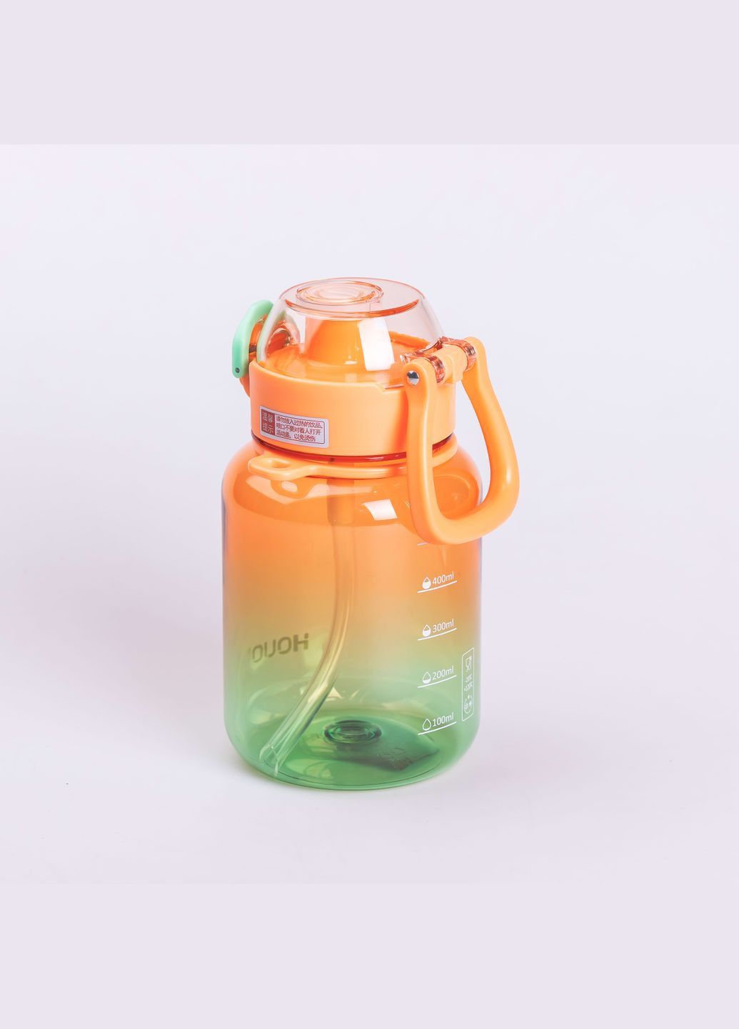 Бутылка для напитков с ремешком и трубочкой 700 мл, оранжевый Yiwu (324766862)