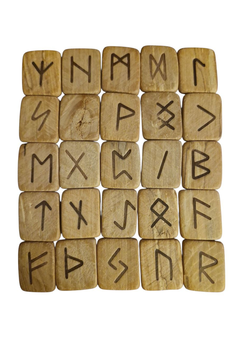 Руни дерев'яні з груші набір 25 шт. No Brand (365435281)