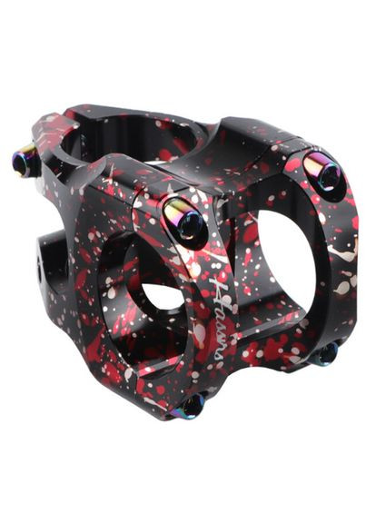 Винос керма Custom 31,8 x 35 мм, чорний з червоним та срібним HASSNS (324627182)