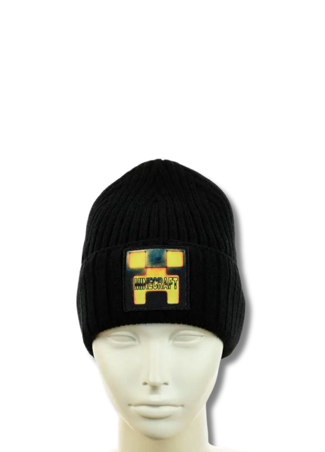 Детская зимняя шапка на флисе Майнкрафт / Minecraft No Brand Дитяча зимова шапка з нашивкою (347146918)