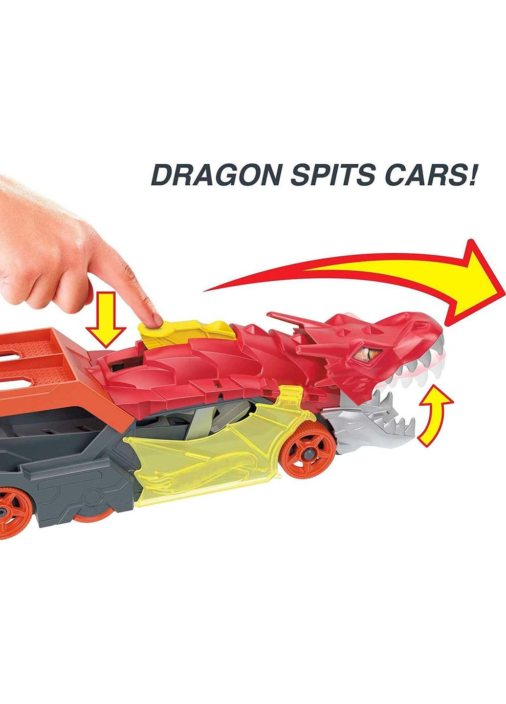 Автовоз Хот Вілс Транспортер Дракон City Dragon Launch Transporter GTK42 Hot Wheels (372012112)