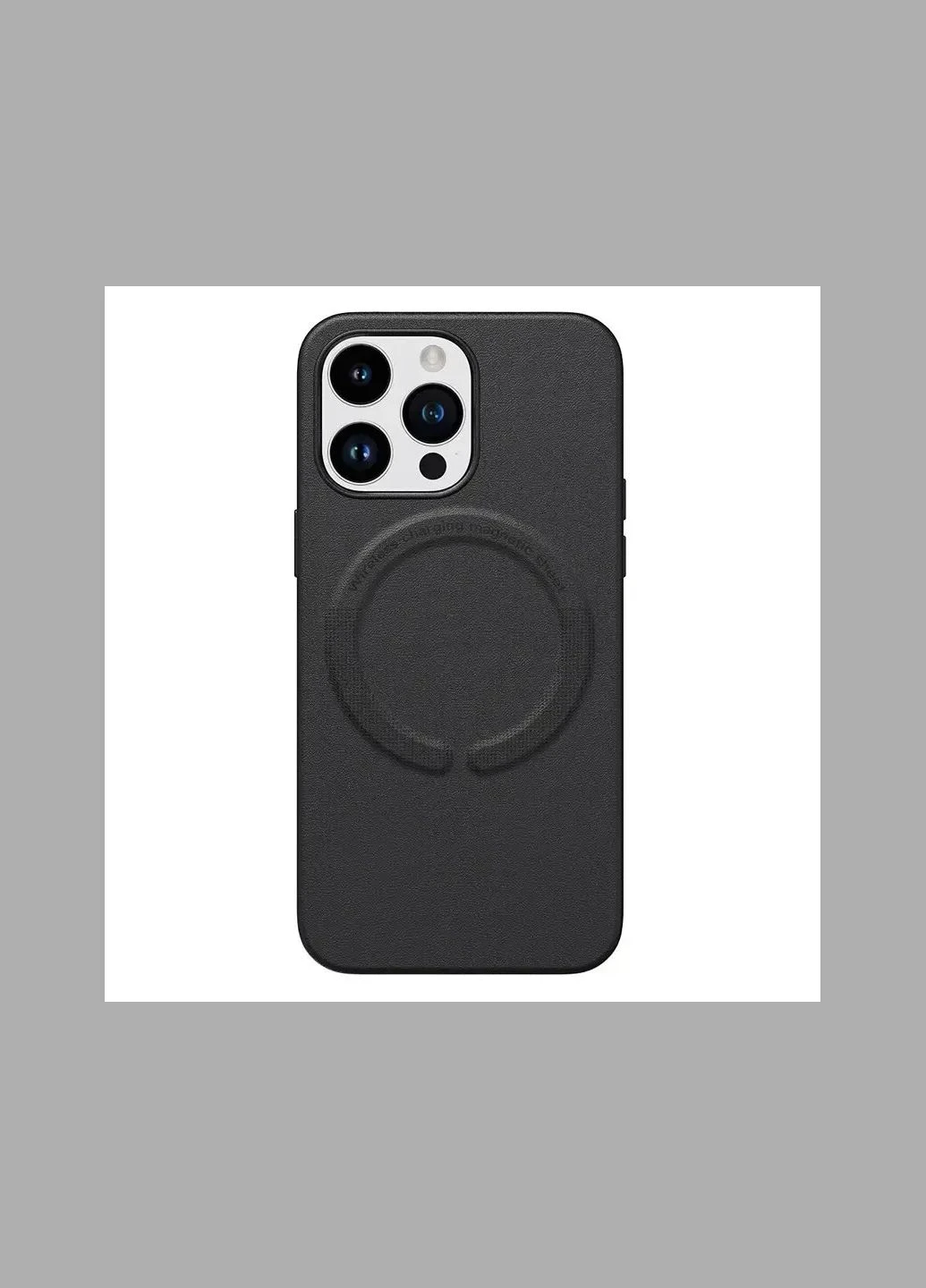 Кожаный чехол New Leather Case With Magsafe для IPhone 15 Black Epik (304254651)