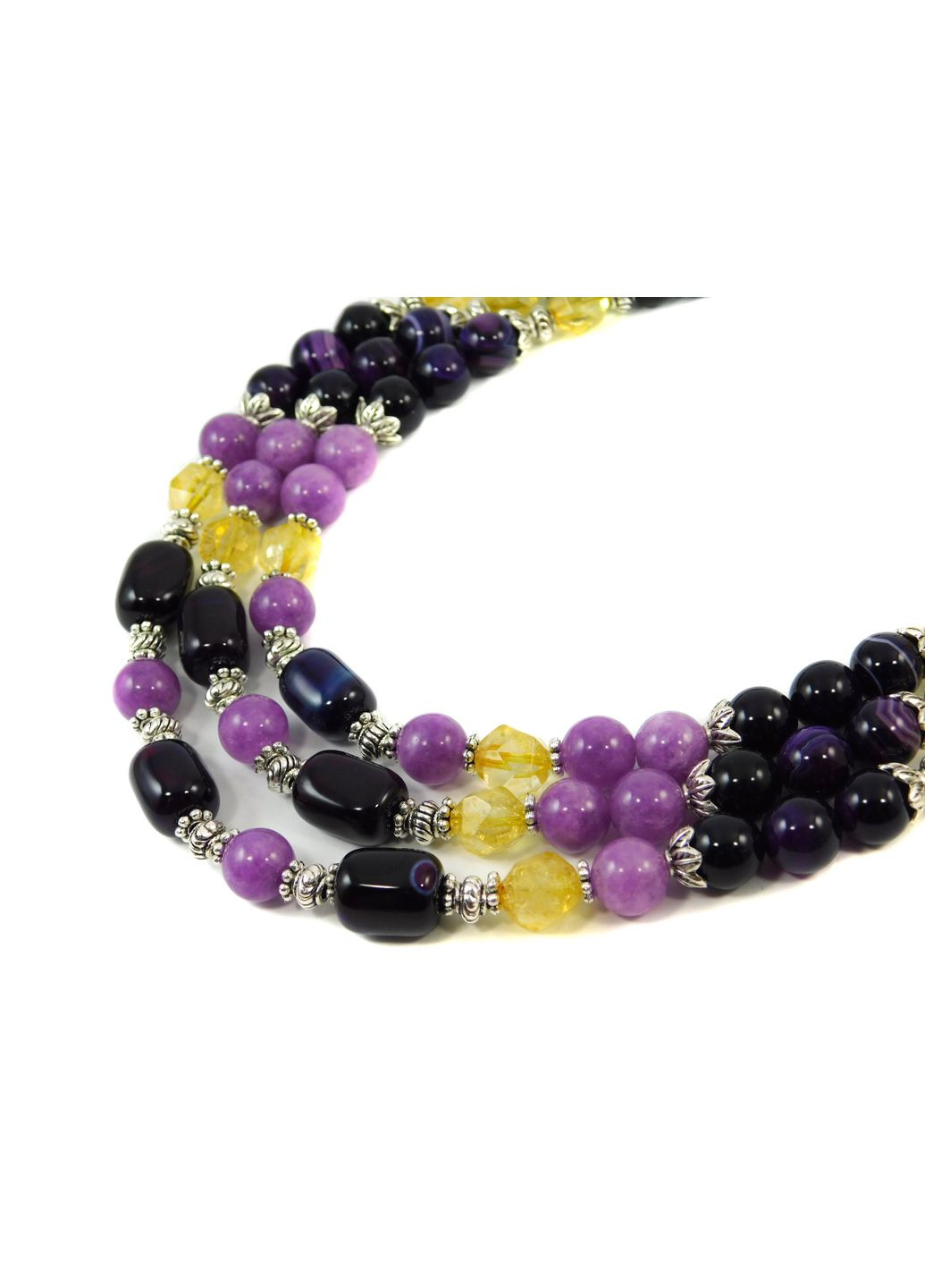 Бусы "Свежесть океана" Цитрин, Кварц, Агат Fursa fashion (322314731)