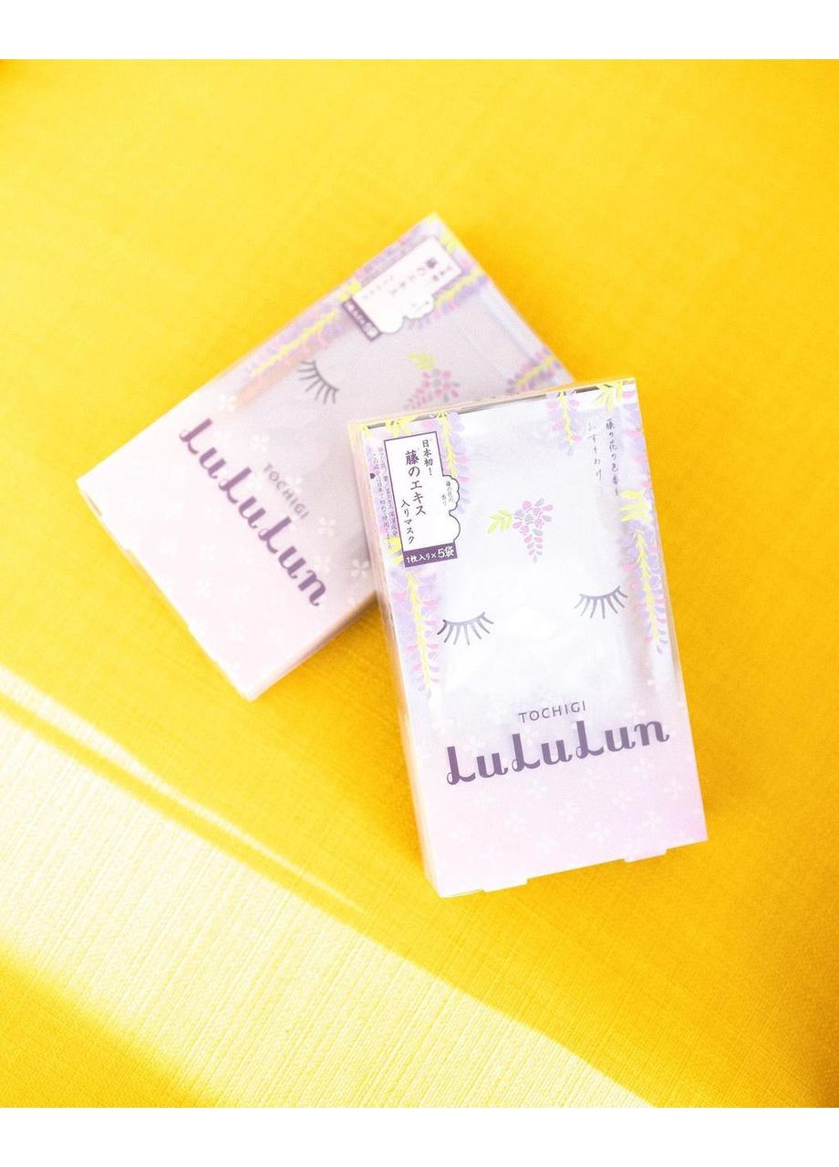 Face Mask Wisteria Flower увлажняющая маска с экстрактом глицинии, 1 шт х 5 уп LuLuLun (356109739)