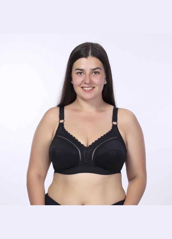 Чорний бюстгальтер без кісточок з м'якою чашкою Elita без кісточок