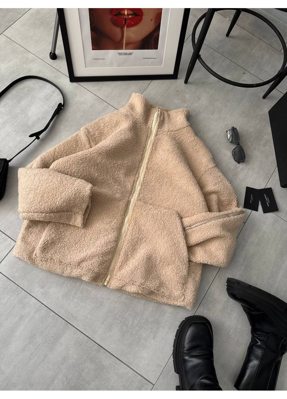 Шубка трендовая мех барашек,подклад стеганый 100 синтепон,оверсайз Україна (366962333)