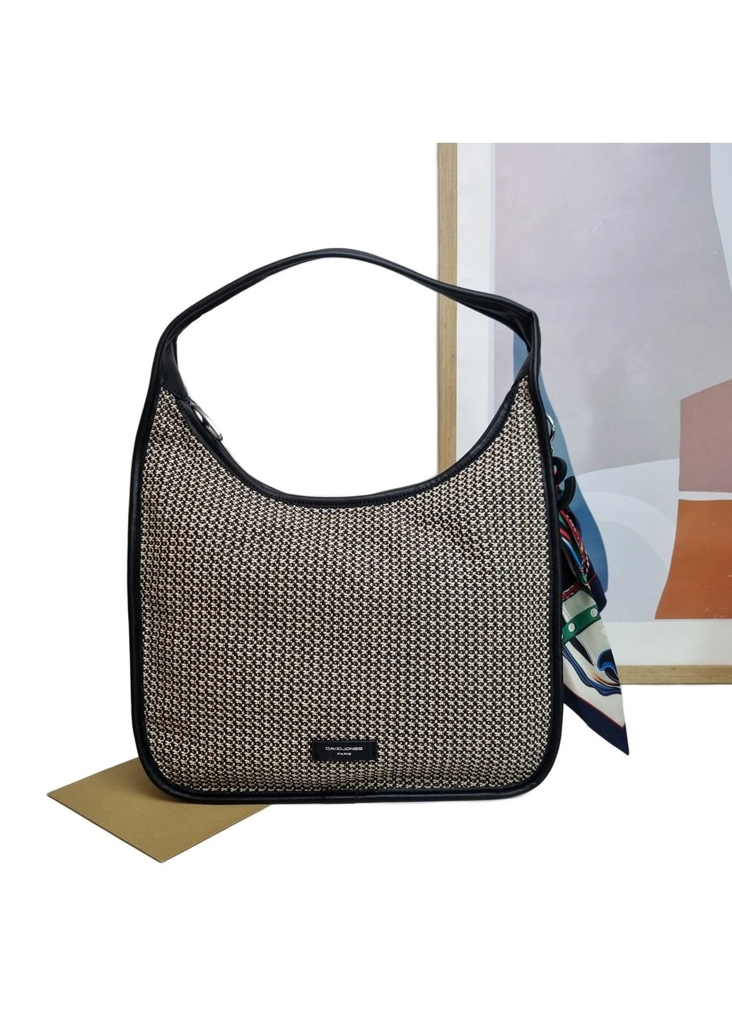 Женская сумка мешок полиэстер CM8342 black David Jones (392300972)