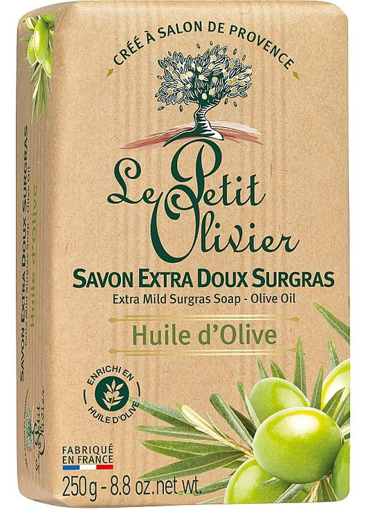 Мило екстраніжне, з екстрактом олії оливок Extra mild soap - Olive oil 250g (22661-31019306) Le Petit Olivier (368652762)