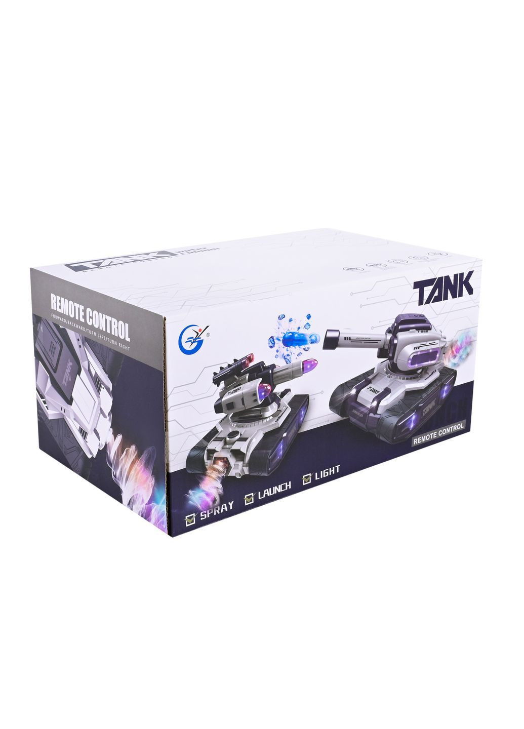 Радіокерований танк з гелевими кулями, димом і підсвіткою, акумуляторний - No Brand 399D-7 (371928180)