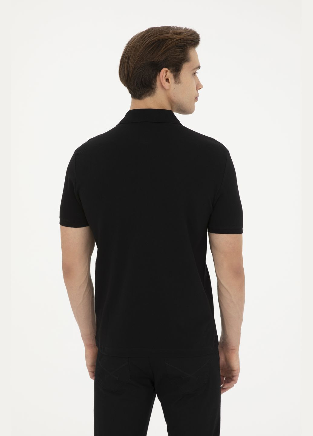 Черная футболка поло мужское U.S. Polo Assn.