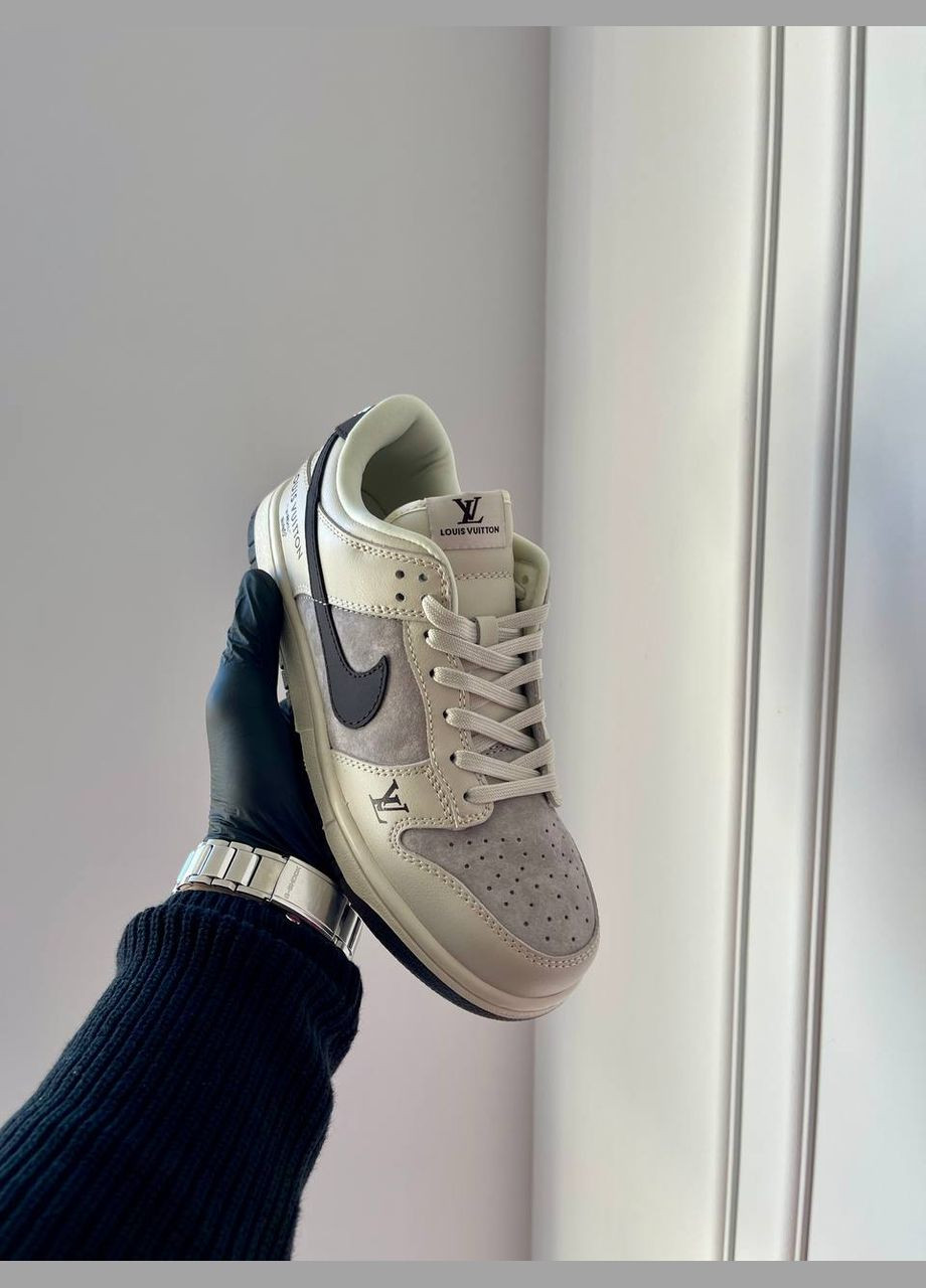 Серые всесезонные кроссовки Vakko Nike SB Dunk Low x Louis Vuitton Grey