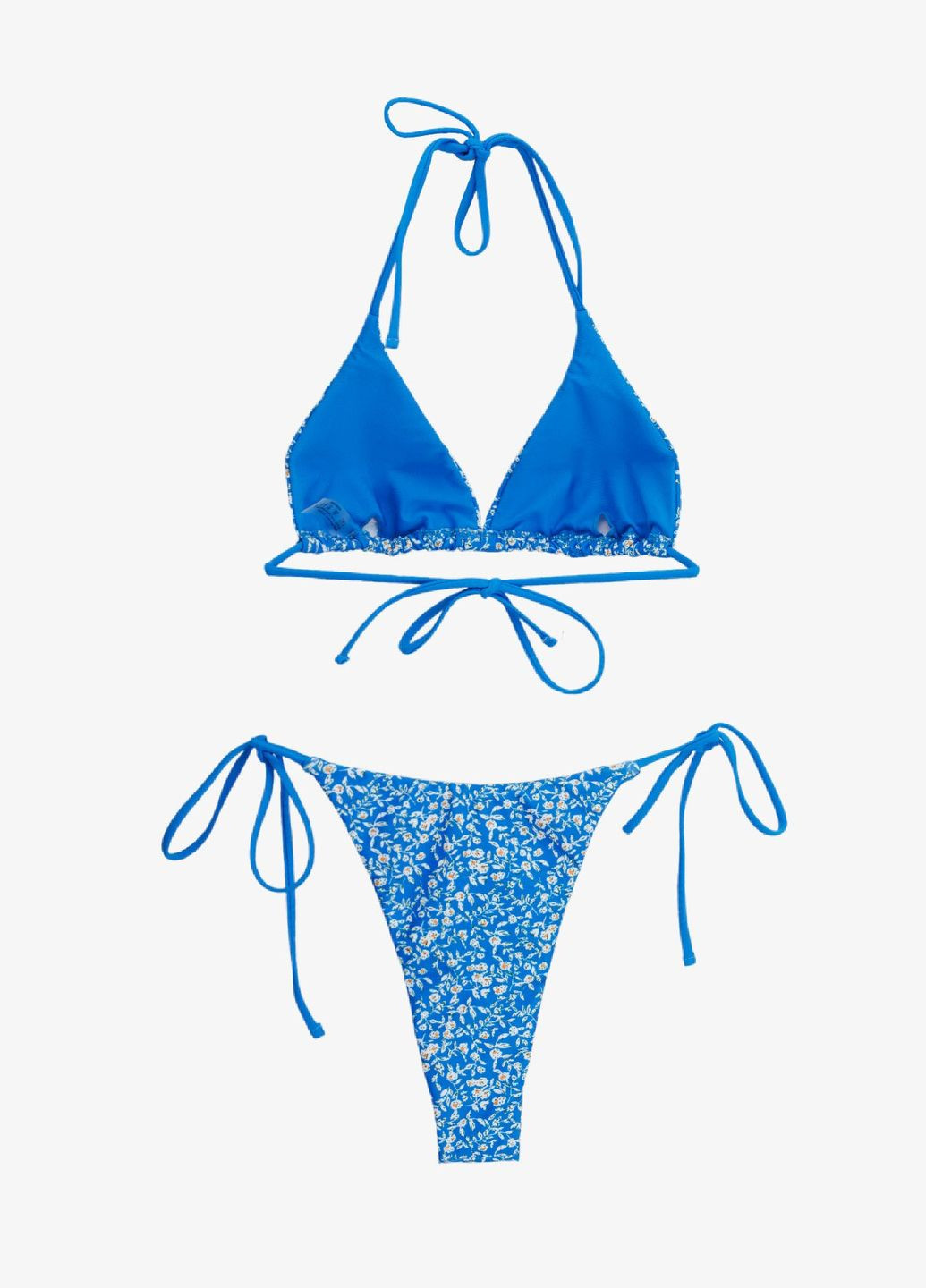 Синій демісезонний купальник з візерунком жіночий s10248m електрік shop (2000990904638) Feidi