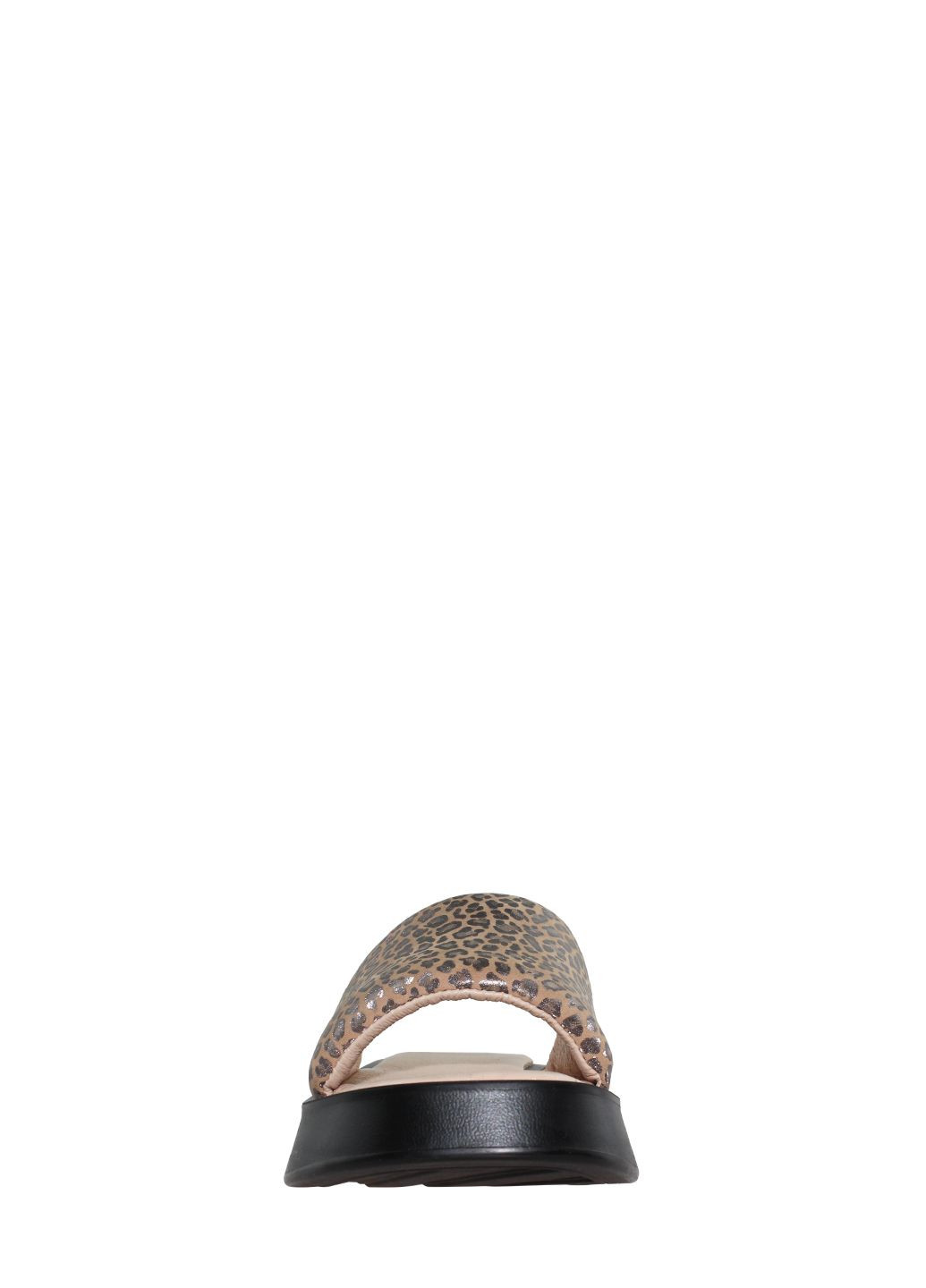 Коричневые шлепанцы m5 леопардовый Milini