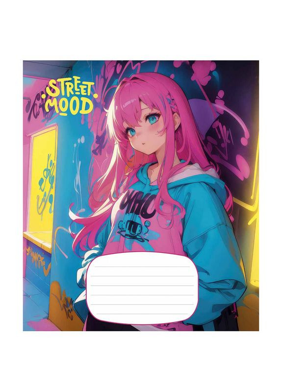 Зошит 24 аркуші клітинка " "/ Manga style Школярик (342416561)