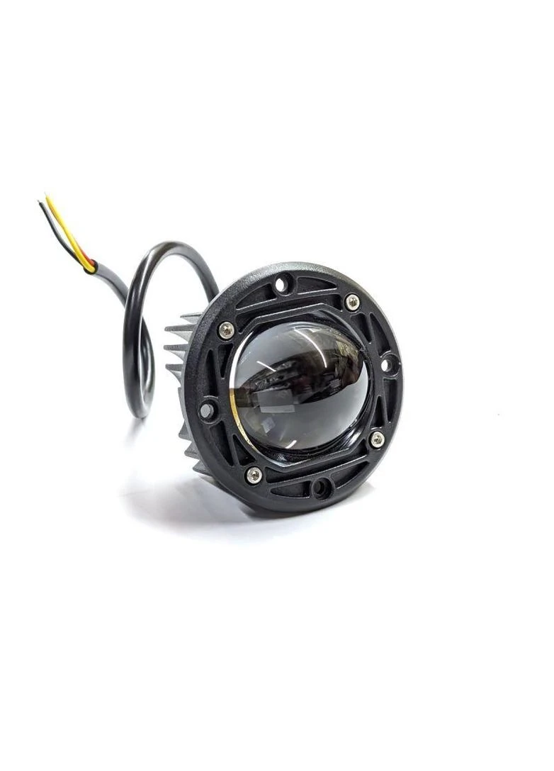 Дополнительная LED фара HP-GZD-267-01 круглая 14W 10-30V белый/желтый свет со свето-теневой границей White (394207384)