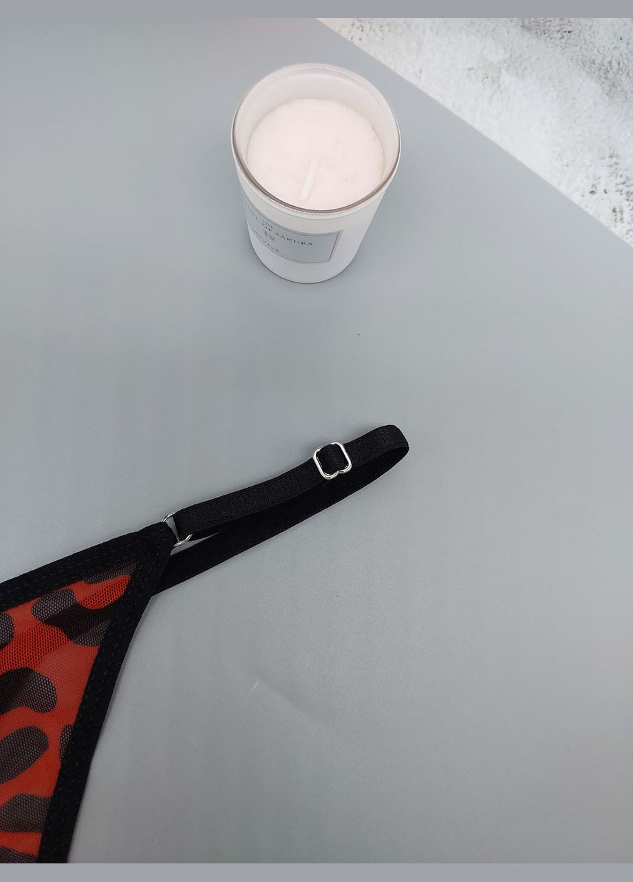 Стринги в сеточку на регуляторах цветочный принт one size No Brand (336546175)