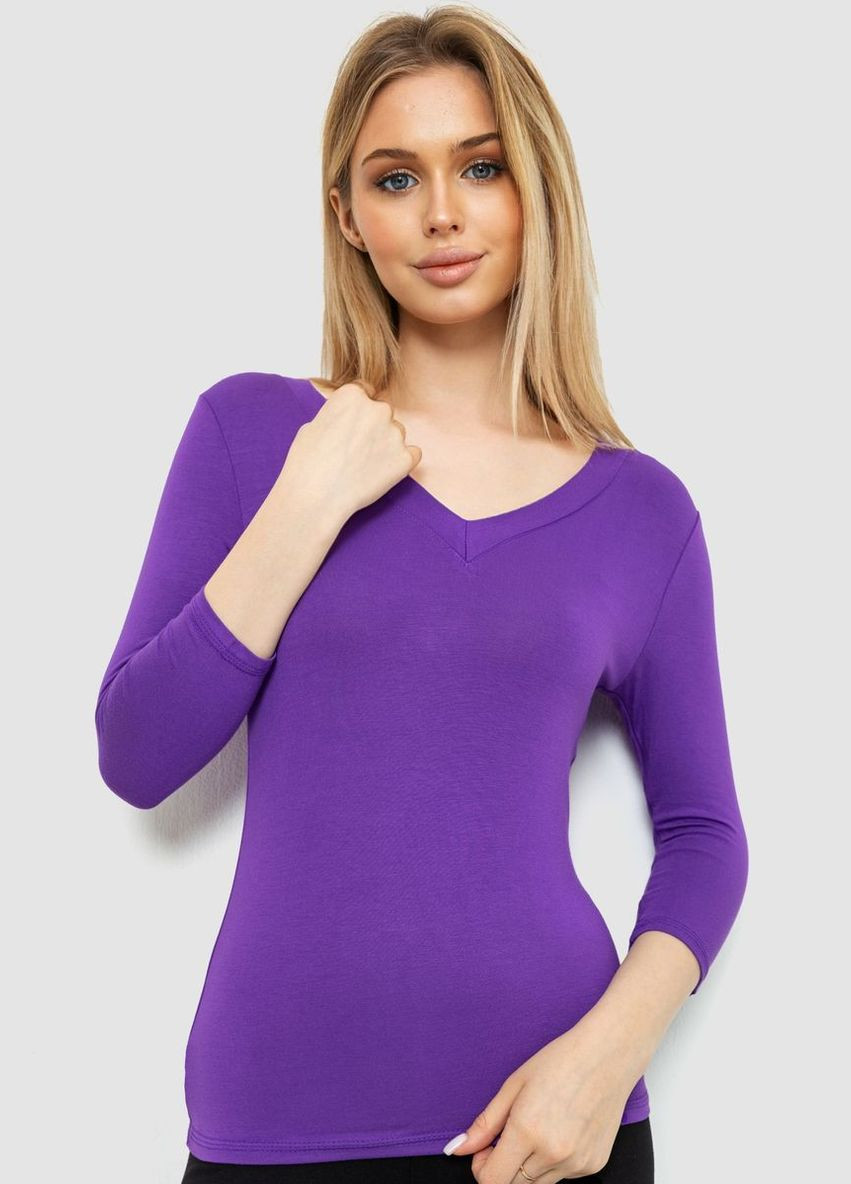 Фіолетова футболка жіноча з подовженим рукавом Ager 186R312