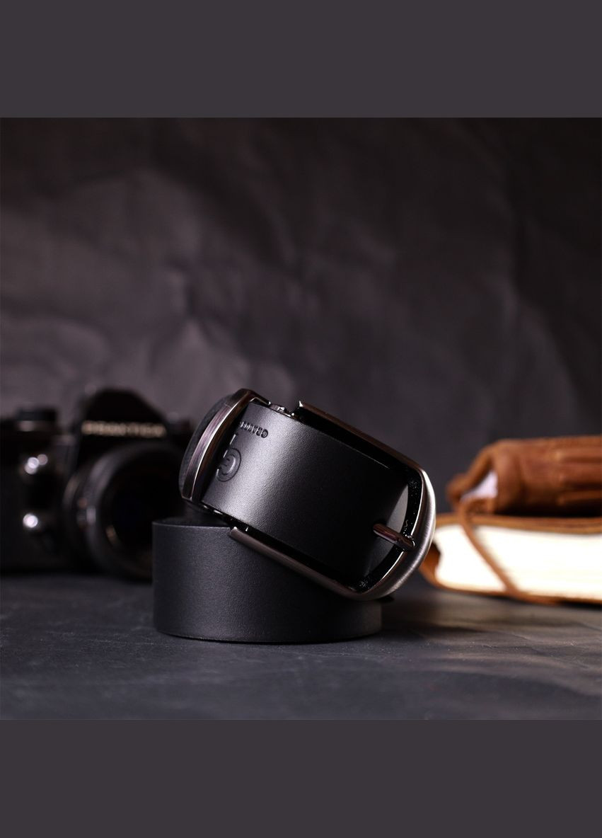 Практичний брючний пояс для чоловіків з натуральної шкіри 11681 Чорний Grande Pelle (329150620)