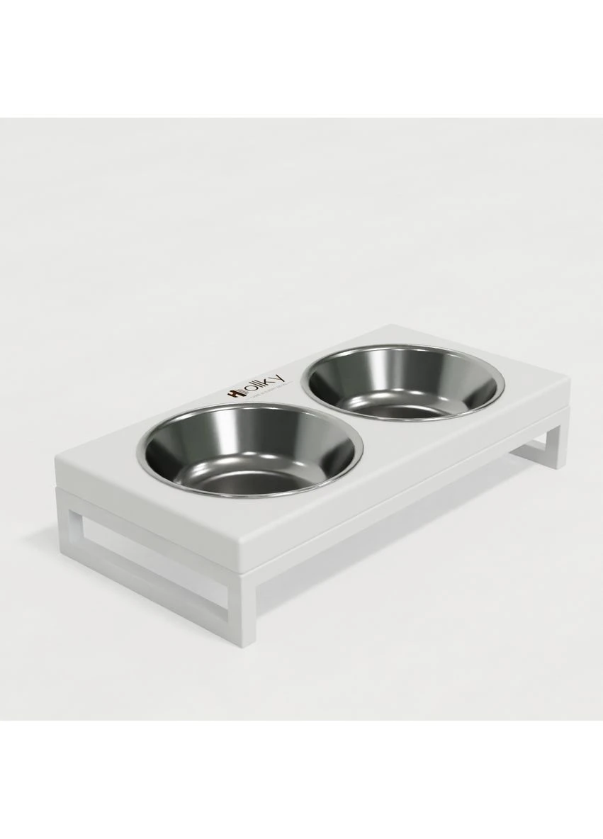 Миски на підставці для маленьких собак та котів Base XS (2 × 0,25 л) BXS-28145-WHWH Hollky (365652689)