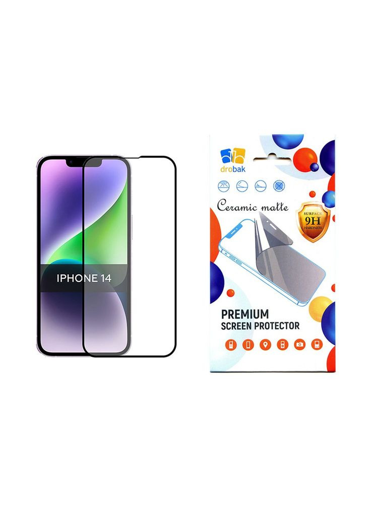 Скло захисне Matte Ceramics Apple iPhone 14 (m462712) Drobak Matte Ceramics Apple iPhone 14 (535324) (367064162)