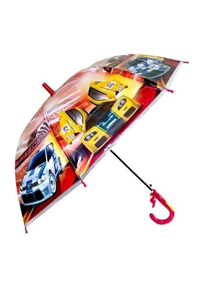 Комбинированный детский зонтик mic красный с принтом для детей дождевик для прогулок и защиты от дождя ProDobro (367093026)