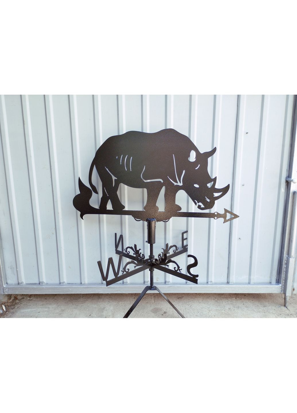 Флюгер на будинок Носоріг, флюгер на дах з металу 2 мм. No Brand (368896754)