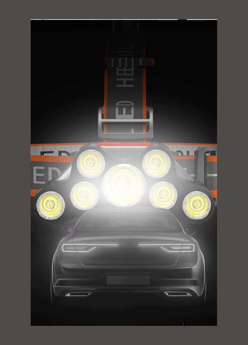 Налобный фонарь перезаряжаемый 7 LED F-T26 MJX (297707792)