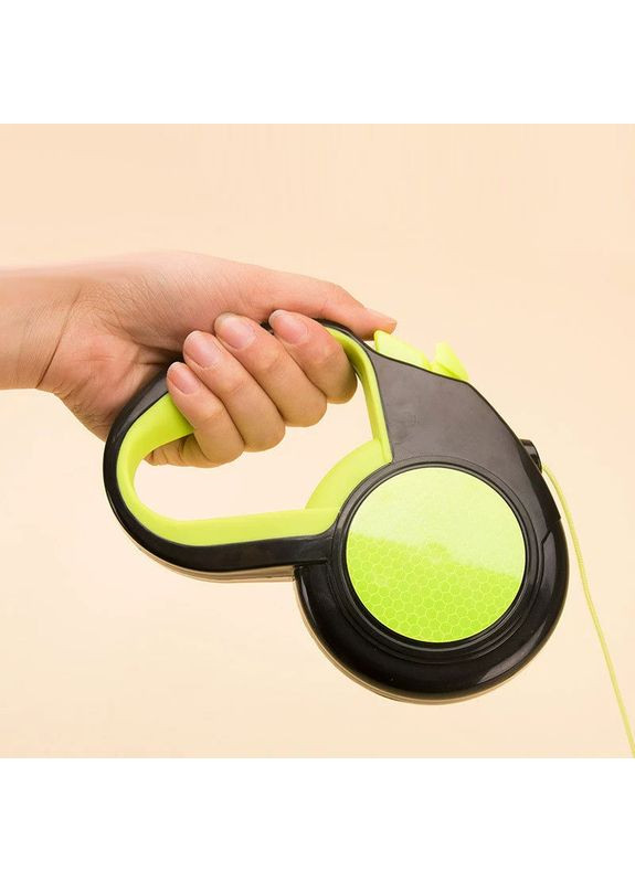 Повідець-рулетка для вигулу собак до 20кг/5м, трос, салатовий No Brand (368710940)