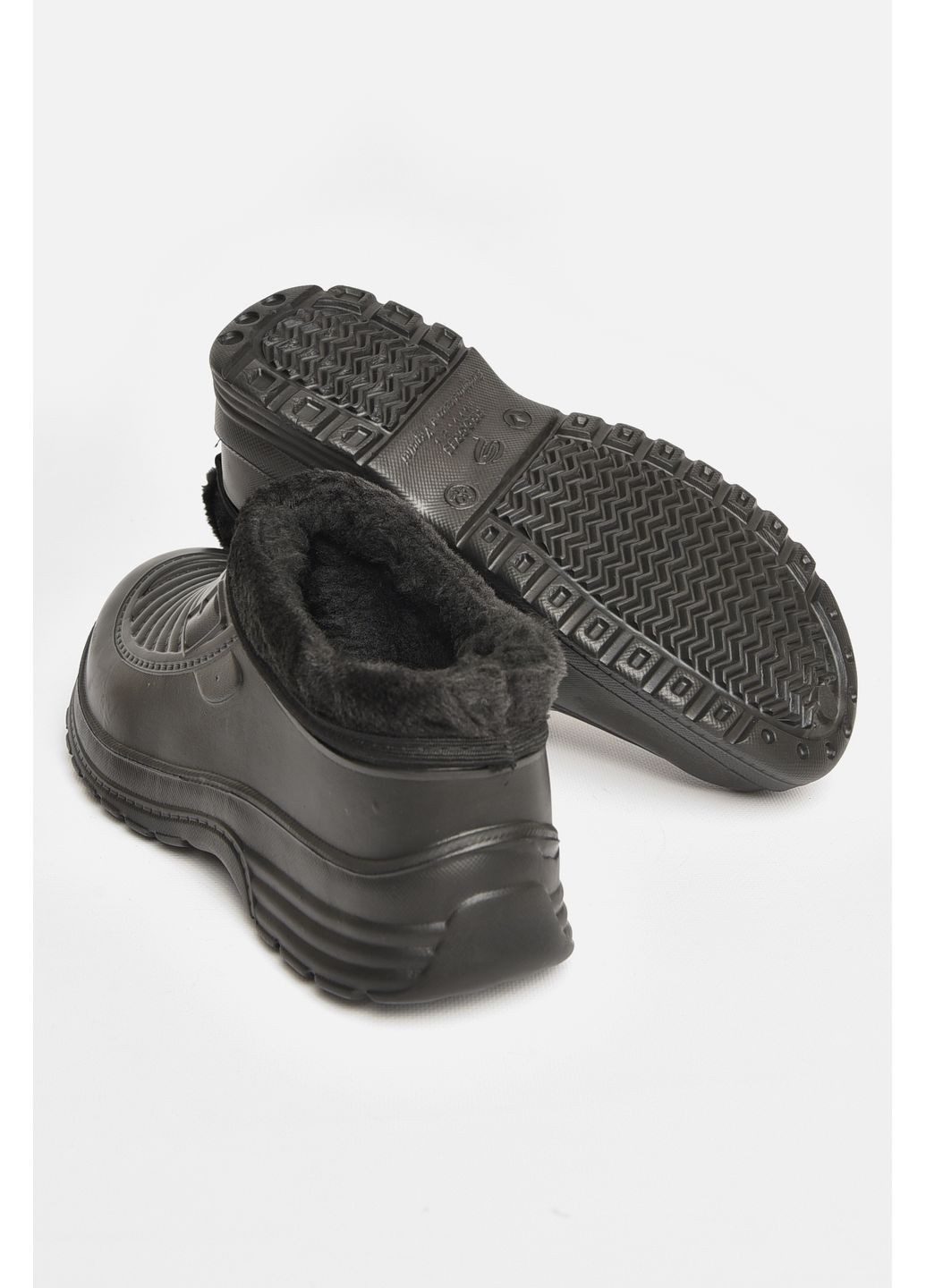 Калоші чоловічі на хутрі чорного кольору Let's Shop (368726619)