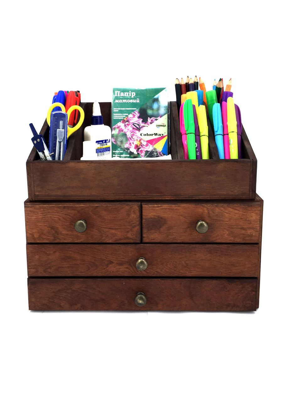 Органайзер настільний з дерева Ашвуд капучино (КНЦ-007009) No Brand (328225959)