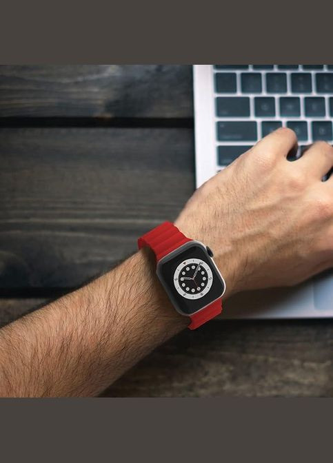 Силиконовый ремешок для Apple Watch SE/Series 1-7 38/40/41 мм Красный No Brand (305571408)