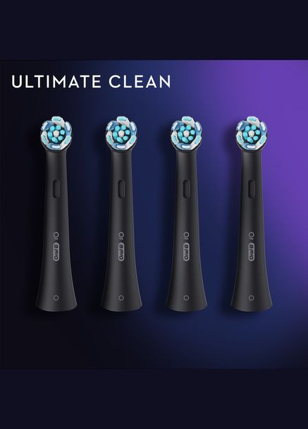 Насадки для електричної зубної щітки BRAUN iO Ultimate Clean Чорні, 2 шт Oral-B (337337457)