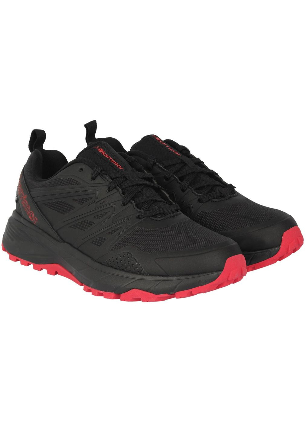 Черные кроссовки caracal waterproof trail running shoes mens black/red 9(43) Karrimor