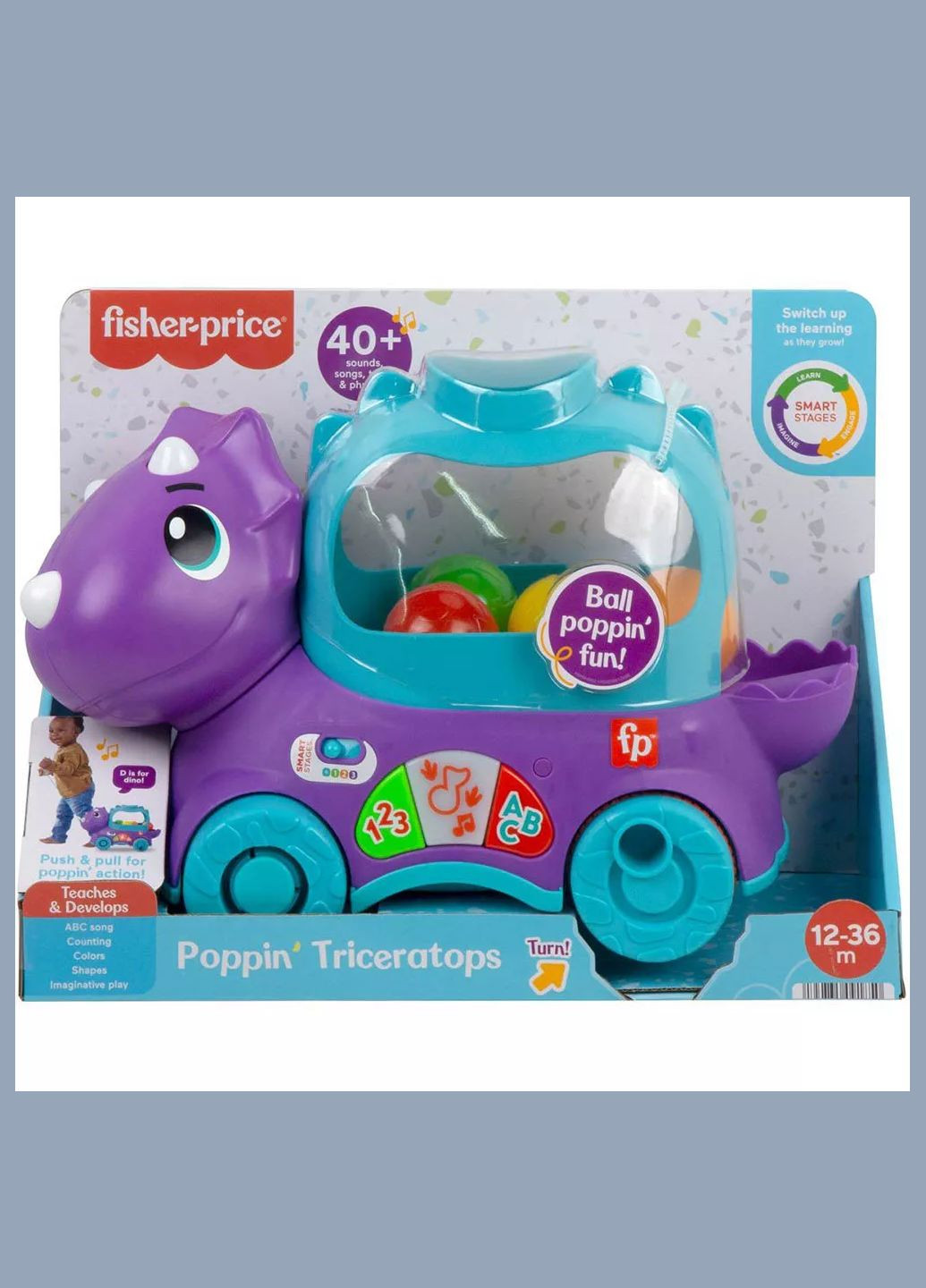Игрушка Fisher-Price Веселый трицератопс многоязычный (HNR53) Fisher Price (330058596)