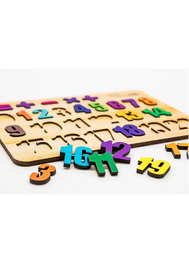 Настільна гра-сортер Цифри дерев'яний у асортименті Арт-11230 PuzzleOK Дер2391 (370653450)