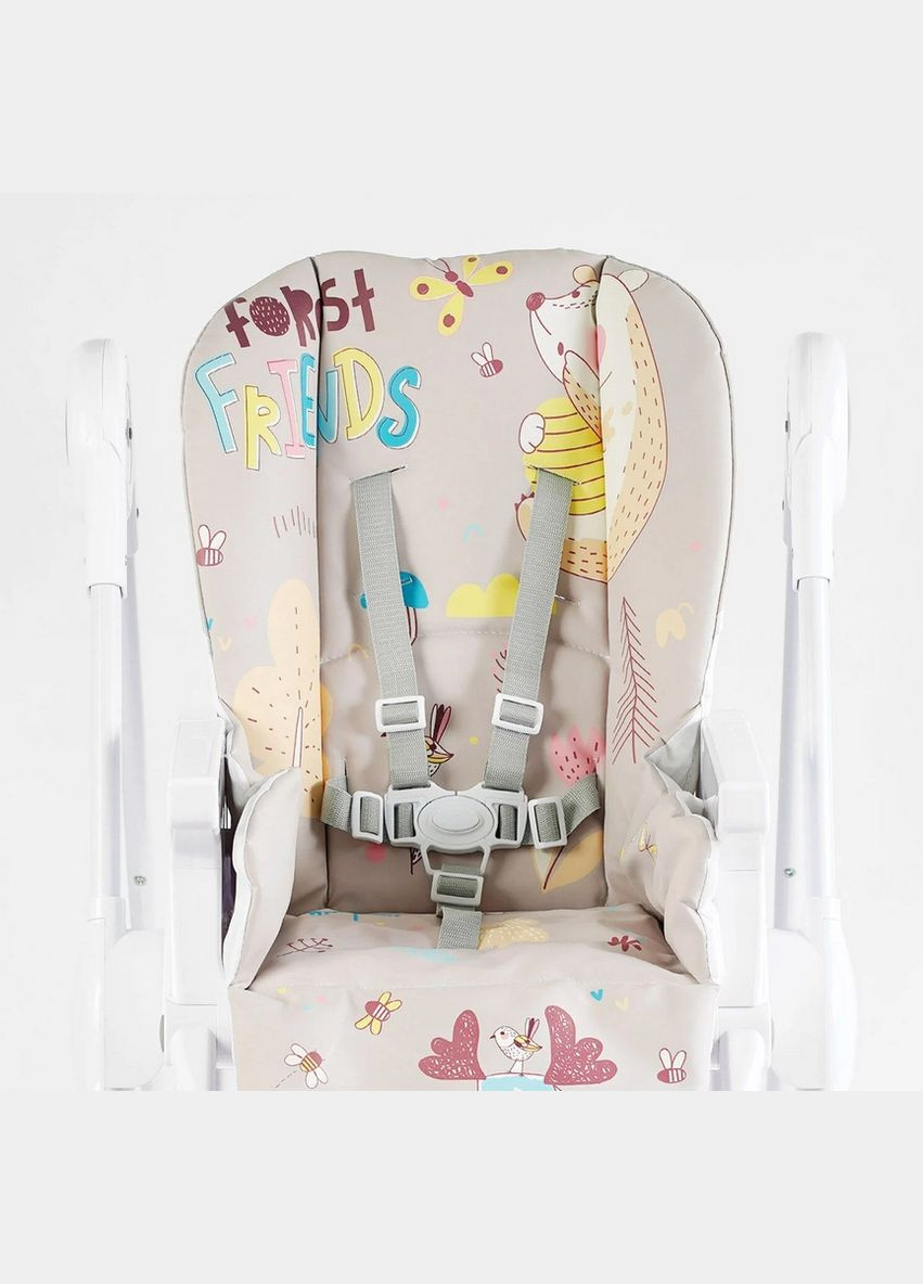 Стільчик для годування K-01201 м'який чохол ПВХ, 4 колеса, знімний столик, кошик, в коробці (6989203550076) Joy (292708338)