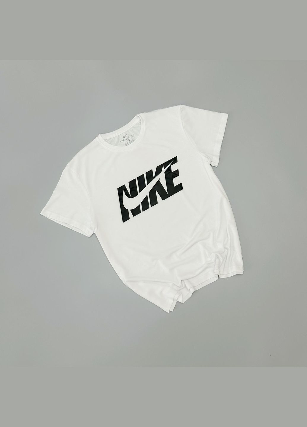 Белая летняя мужская футболка nike белая с коротким рукавом No Brand