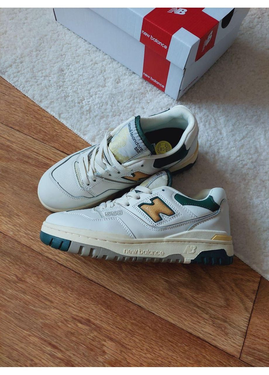 Сірі Осінні кросівки чоловічі new balance 550 aime leon dore natural green v2 нью беланс 550 No Brand