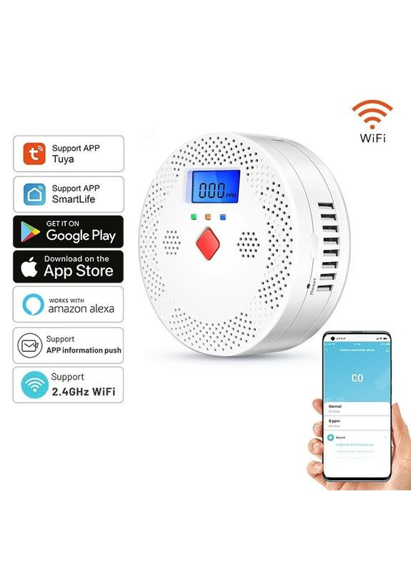 Wi-Fi датчик чадного газу No Brand (334302328)