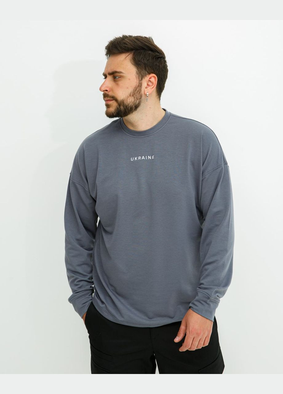 Графітовий світшот з вишивкою ukraine Vakko однотонний (315438496)